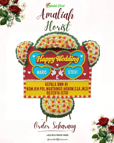Papan Bunga Pernikahan Batu Bedil